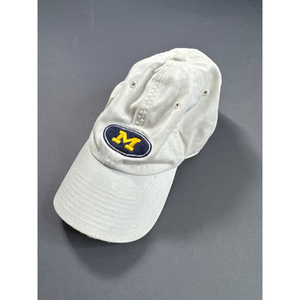 Michigan Wolverines Vintage Hat Twins Enterprise Easy Lids Cream Cotton Size M